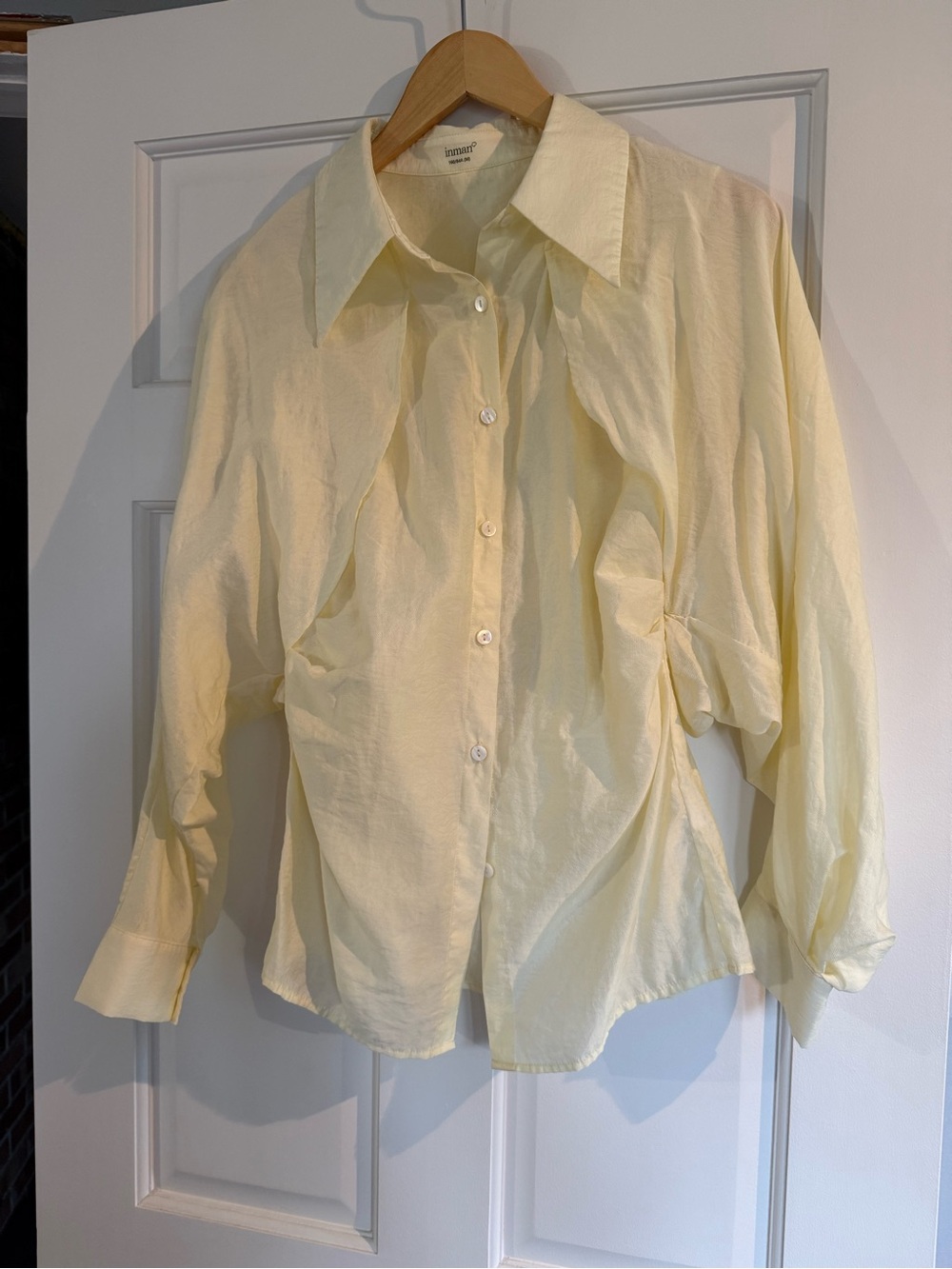 Inman Butter Yellow Button Down Shirt - Size M